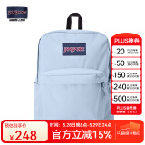 JANSPORT杰斯伯书包轻便双肩包男女26L旅行包简约背包电脑包学生校园 4QUE7G7雾霾蓝-隔层+侧袋