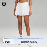 lululemon丨Varsity 女士风琴褶高腰网球裙速干芯吸 LW8AKVS 白色 L /10