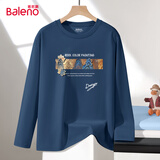 班尼路（Baleno）t恤男长袖春秋季情侣休闲潮流体恤衫宽松纯棉大码圆领打底衫上衣