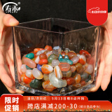 寿禾 玻璃瓶水培植物桌面盆栽加厚透明插花瓶 12*12cm方形水培玻璃瓶
