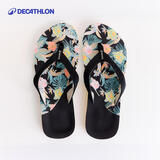 迪卡侬拖鞋女夏款人字拖外穿防滑懒人鞋迷踪花园 41.5-4907526