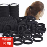 儿童发绳小圈黑色头绳无接缝毛巾圈扎头发皮套黑色高弹力皮筋发圈 小圈黑色【10条装】
