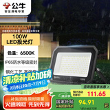 公牛（BULL）LED投光灯户外庭院工厂园林灯露营灯 IP65防水等级100W-6500K白光