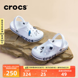 crocs卡骆驰洞洞鞋贝雅卡骆班轻便耐磨一脚蹬休闲鞋|205089 白/深蓝-126 40 (250mm)