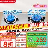 荣事达（Royalstar）燃气灶 双灶煤气灶 家用天然气液化气炉具 猛火鸳鸯灶 不锈钢+九腔猛火(液化气)
