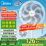 美的（Midea）【品质推荐】七叶轻音柔风电风扇/家用省电落地扇/台式电扇/广角摇头节能宿舍小型风扇 SAE35CA