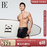 范德安（BALNEAIRE）【巅峰系列】时尚男士防晒海边泳裤水陆两穿小黑裤 50342 L