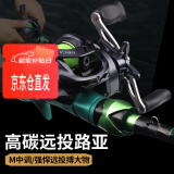 上水渔元路亚竿上水飞鹰枪柄2.4米M调免上线澳卡左手水滴轮泛用鱼竿套装