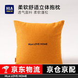 海澜之家（HLA）抱枕靠枕靠垫夹腿腰靠午睡枕简约沙发床头腰垫抱枕套汽车睡觉办公 简约-爱橙，45*45cm 45cm*45cm 含枕芯