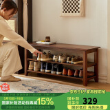 家逸实木换鞋凳入户门口鞋柜可坐穿鞋凳家用多层鞋架进门玄关长条凳