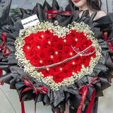 爱花居鲜花速递花礼红玫瑰花生日送女友老婆礼物表白花束同城配送小时达 【挚爱偏宠】33支卡罗拉玫瑰|dsc76