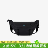 BAGSMART斜挎包潮牌男生胸包运动腰包骑行男士包包女饺子包挎包背包单肩包 经典黑