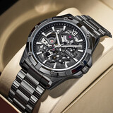 马克华菲（FAIRWHALE）探险者手表男士自动机械手表商务防水国表学生腕表生日礼物送男友