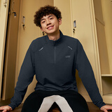 有志者（UZIS）专业速干运动长袖骑行服男健身跑步篮球立领投篮服[无限] 深灰色 XL