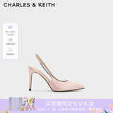 CHARLES&KEITH质感链条尖头高跟凉鞋子女鞋生日礼物女送女友CK1-60280377 Beige米色 39 (250)