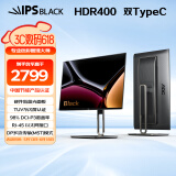 AOC 27英寸 4K Nano IPS Black屏 TUV低蓝光 HDR400 Type-C90W菊花链 电脑显示器 U27U2DP Ultra