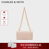 CHARLES&KEITH质感菱格链条小方钱包女包包女包生日礼物520礼物CK6-10680924 Light Pink浅粉色 XS