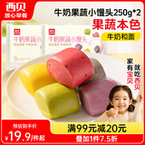 西贝莜面村牛奶果蔬小馒头250g*2袋 共20粒 宝宝儿童奶香馒头 方便早餐 面点