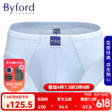 BYFORD百富男士三角内裤弹力中腰棉四季款男生裤头裤衩精梳棉送礼MW902 MW902天蓝色 1条 M