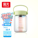富光嘟嘟玻璃杯 高硼硅玻璃高颜值水杯子 女生便携牛奶咖啡刻度茶杯