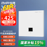 锐捷（Ruijie）千兆/百兆无线面板AP双频 企业级全屋wifi6/5路由器 别墅酒店大户型入墙式路由组网 RG-EAP102(E) 千兆双频1200M