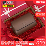 viney斜挎包包女包牛皮枕头包轻奢腋下包生日礼物送女友老婆 【咖色定制礼盒】高端洋气腋下包 高级感时尚百搭休闲小众圆筒包