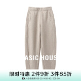 Basic House/百家好加厚加绒休闲裤女秋冬香蕉裤奶奶裤保暖百搭宽松显瘦新款 燕麦色 L 110-120斤
