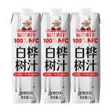 福兰农庄100%白桦树汁原液北纬52°0卡0脂肪天然植物饮料1L*3瓶大瓶囤货装