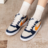 耐克（NIKE）女鞋 2025新款夏季时尚潮流休闲鞋轻便舒适低帮板鞋子大童鞋 藏青/橙-127 38