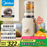 美的（Midea）【国家补贴】原汁机 多功能家用电动榨汁机豆浆机全自动冷压炸果汁果蔬机渣汁分离MJ-ZZ12W6-003