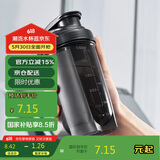 贝瑟斯摇摇杯运动健身水杯蛋白粉搅拌杯奶昔杯子代餐杯瑶瑶杯500ML黑色