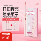 【已售10万＋】电动牙刷全自动智能声波防水家用宿舍成人学生男女情侣套装情人节礼物 升级款【充电款】少女粉