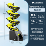 美国网球自动发球机挥拍训练神器智能辅助器材便携鞭打底座陪练习 标准(插电/不可遥控摇头升降）