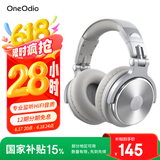 OneOdio头戴式耳机 音乐耳机 专业录音监听耳机DJ主播调音台录音棚专用 高保真HIFI全封闭 Pro10 冰川银