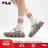 FILA 斐乐官方女鞋FRAGOLA摩登凉鞋2024夏季新款时尚休闲草莓凉鞋 古白色/斑点灰紫-AD 37.5