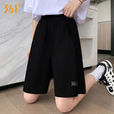 361°运动短裤女2025夏季新款透气宽松休闲裤运动短裤女夏天外穿宽松 透气-面料半裤【胖瘦皆宜 】 XL