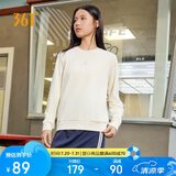 361°卫衣女士秋冬季运动休闲舒适宽松圆领长袖套头上衣 662334801D-1