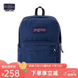 JANSPORT杰斯伯双肩包男旅行背书包电脑包女休闲学生校园情侣 4QUE003海军蓝/藏青色-侧袋+隔层