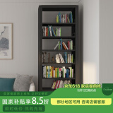 豫正家用书架2.4m七层家庭图书馆书架落地多层钢制学生宝宝图书架 黑色7层单面2.4m高0.9m主架