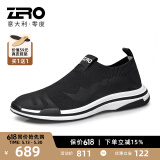 零度Zero网面鞋男夏季新款休闲运动鞋飞织户外网面鞋子男士轻便旅游鞋 经典款-黑色 41 拍比运动鞋小一码