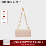 CHARLES&KEITH质感菱格链条小方钱包女包包女包生日礼物520礼物CK6-10680924 Light Pink浅粉色 XS