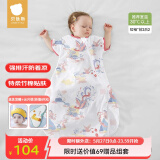 贝肽斯婴儿睡袋春夏空调房宝宝睡袋新生儿童一体防踢被幼儿防惊跳纱布被 【短袖】（前2后2 30℃+）凤鸾 L码 建议身高80-95cm年龄1.5-3岁