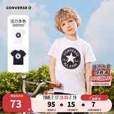 Converse 匡威儿童装男童短袖t恤夏季新款打底大童透气小女孩半袖运动T恤 8642纯白色-中性 130 /64 【建议身高116-122cm】