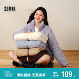 森马（Semir）外套女插肩袖珊瑚绒仿羊羔毛2024冬季立领宽松夹克109724108003