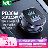 绿联（UGREEN）车载充电器点烟器超级快充转换器插头适用苹果16华为/小米一拖二