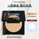 美宝莲（MAYBELLINE） fit me粉饼女定妆遮瑕控油哑光修容干粉饼蜜粉散粉保湿彩妆 220 8.5G （适合自然偏黄）