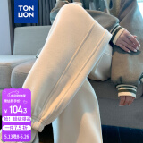 唐狮（TonLion）2024女束脚显瘦休闲侧拼卫裤WP 奶白 M 