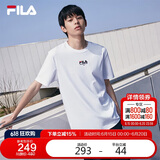 FILA  斐乐官方男士短袖T恤2025运动时尚纯棉圆领针织衫