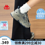 卡帕（Kappa）官方羽翼背靠背老爹鞋女夏季厚底增高休闲运动鞋子女 香草绿 40