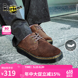 马丁（DR.MARTENS）Zavala Lo春舒适百搭轻量翻毛皮棕色薄底皮鞋单鞋父亲节礼物 深棕色 42